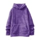 thumbnail image 4 of Dolkfu Sudadera Sherpa para hombres, sudadera cómoda y suelta con bolsillo, camisetas de manga larga para hombres en invierno. XXL, 4 of 8