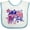 White and Blue, variant on Inktastic 4th of July Fireworks Stars and American Flag Boys or Girls Baby Bib