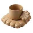 thumbnail image 1 of Juego de tazas de café de cerámica con forma de galleta linda y creativa (marrón), 1 of 4
