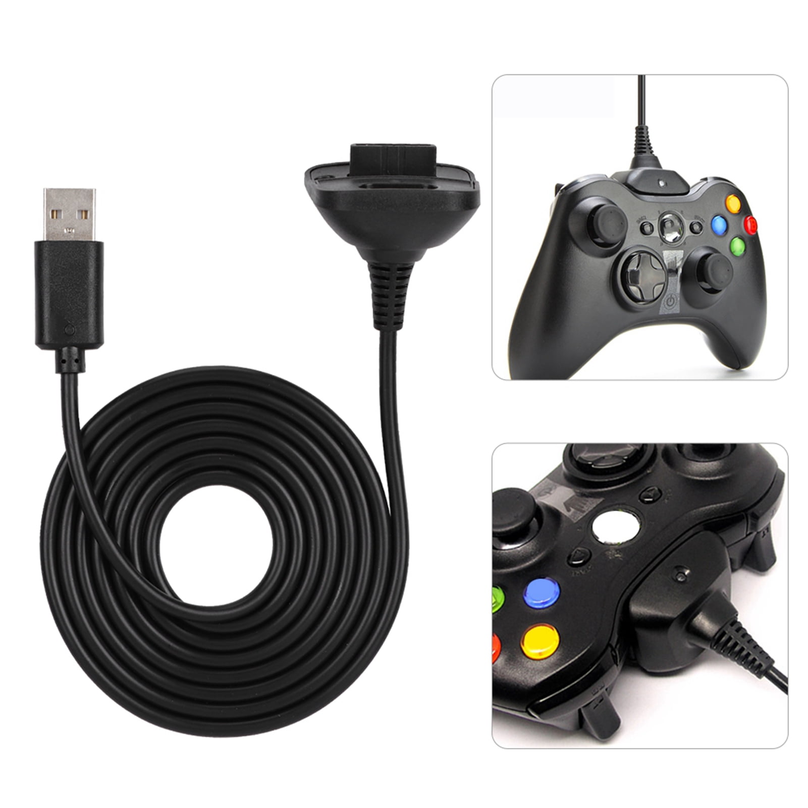 Charging Cable for360, Slim  Game Controller USB Charging Cable for Microsoft360, 4.92ft