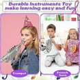 thumbnail image 4 of Ensemble de Saxophone Jouet Trompette pour Enfants, Ensemble de 4 Instruments de Musique Jouet, 4 of 5