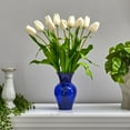thumbnail image 3 of Nearly Natural 22in. Dutch Tulip Artificial Arrangement in Blue Colored Vase, 3 of 4