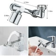 thumbnail image 5 of 1080°Swivel Faucet Extender, Sink Water Faucet Aerator Extension in Brass, Swivel Robotic Arm Bathroom Faucet Extender, Kitchen Rotating Extension Filter with 2 Mode Splash, 5 of 7