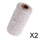 thumbnail image 1 of Cuerda de hilo de algodón de colores de 2x328 pies (100 m) para manualidades gris 2 piezas, 1 of 8
