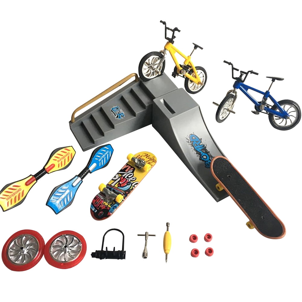 Simulation Bikes Mini Finger Skateboard Set Educational Toy Fingertip