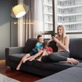 thumbnail image 6 of Pazzo Metal Arc Floor Lamp with Stepless Dimmable Bulb, for Living Room, Bedroom, Black, 6 of 8