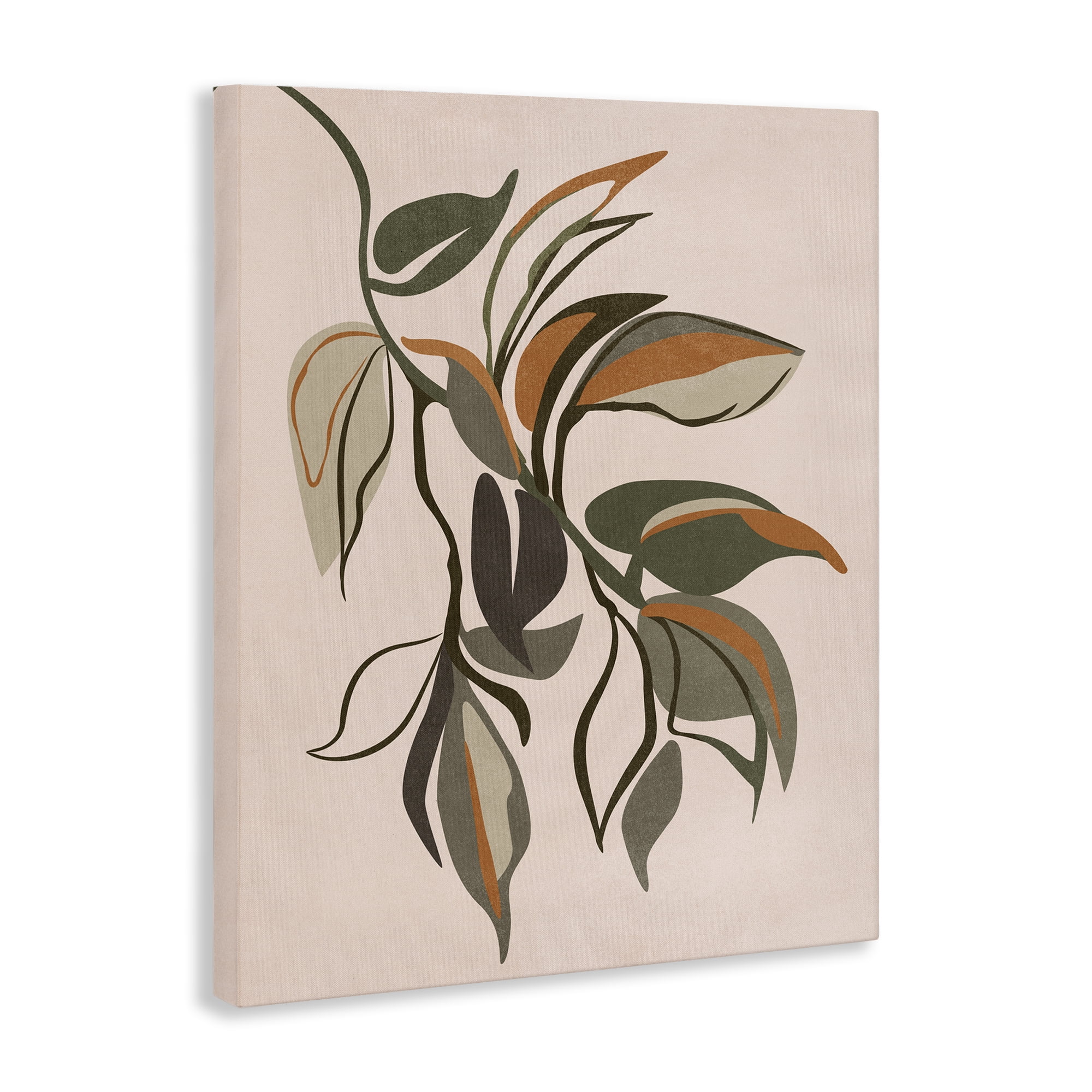 Stupell Industries Hanging Botanical Ivy Plants & Flowers Painting Wrapped Canvas Art Print Wall Art, 16 x 20