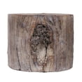 thumbnail image 4 of Benjara 7.9 in Round Tree Stump Cement Garden Stool, Weathered Brown, 4 of 11