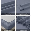 thumbnail image 3 of Dream Living King Size Bedding Set (Includes 1 Flat Sheet, 1 Fitted Sheet, 2 Pillow Covers, 14'' Deep Pocket Soft Microfiber 4 Piece Set) Grey, 3 of 5