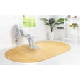 thumbnail image 2 of Unique Loom 3151623 5 x 8 ft. Geometric Trellis Frieze Oval Rug, Yellow, 2 of 10