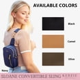 thumbnail image 6 of Kedzie Women's Neoprene Convertible Sling Bag with Adjustable Strap, Navy, 6 of 6