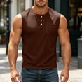 thumbnail image 6 of Noric Men's Waffle Knit Tank Top Crew Neck Casual Muscle Shirt Relaxed Fit Summer Top for Beach and Casual, 6 of 9