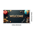 thumbnail image 3 of LUUFILx Welcome Banner with International Flags Circular Design Background Event Decoration Party Supplies Global Conference Backdrop Indoor Outdoor Display, 3 of 9