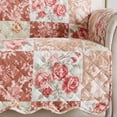 thumbnail image 5 of Great Bay Home Floral Patchwork Reversible Washable Pet Furniture Protector  (24" Chair, Burgundy / Taupe), 5 of 7