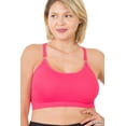 thumbnail image 2 of TheLovely Women & Plus Seamless Bralette Cross-Back Padded Sports Bras with Adjustable Strap, 2 of 2
