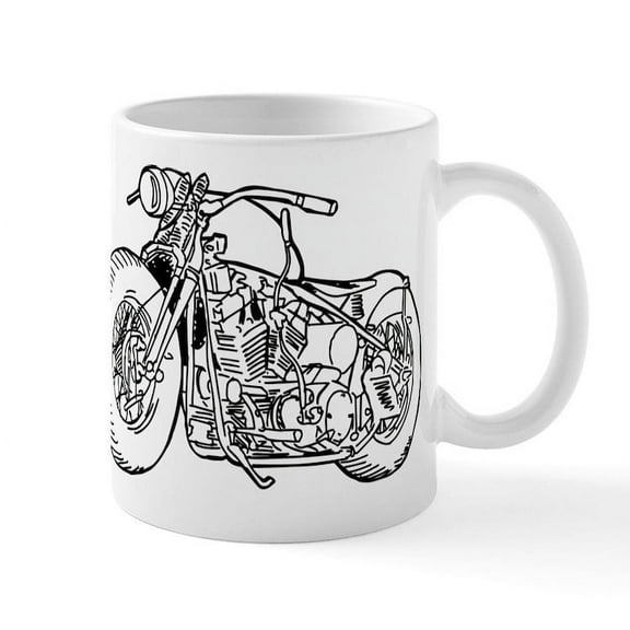 CafePress - Motorcycle Mug - 11 oz Ceramic Mug - Novelty Coffee Tea Cup