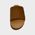 thumbnail image 3 of Steve Madden Women's Karolyn Leather Slide Sandal (6, Tan), 3 of 6