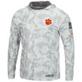thumbnail image 2 of Men's Colosseum Arctic Camo Clemson Tigers OHT Military Appreciation Long Sleeve Hoodie Top, 2 of 4