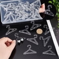 thumbnail image 3 of 30Pcs Transparent Acrylic Earring Display Accessories for Earring Organizer Holder Clothes Hanger shape Clear 3.95x5.5x0.3cm Hole: 2mm, 3 of 9