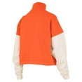thumbnail image 3 of Women's Pressbox  Orange Clemson Tigers Ferrara Color Block Quarter-Zip Sweatshirt, 3 of 3