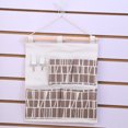 thumbnail image 3 of 1 Pack Home Bedroom Living Room Decor Creative Cotton And Linen Wall-mounted Waterproof Hanging Bag Behind the Door Wardrobe Hanging Pocket Household Sundries Storage Hanging Bag, 3 of 14