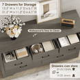 thumbnail image 3 of Farmhouse 7 Drawer Dresser for Bedroom, 51" Wide Chest of Drawers, Wooden Dresser TV Stand, Storage Dressers Organizer for Bedroom, Living Room, Hallway, Gray, 3 of 8