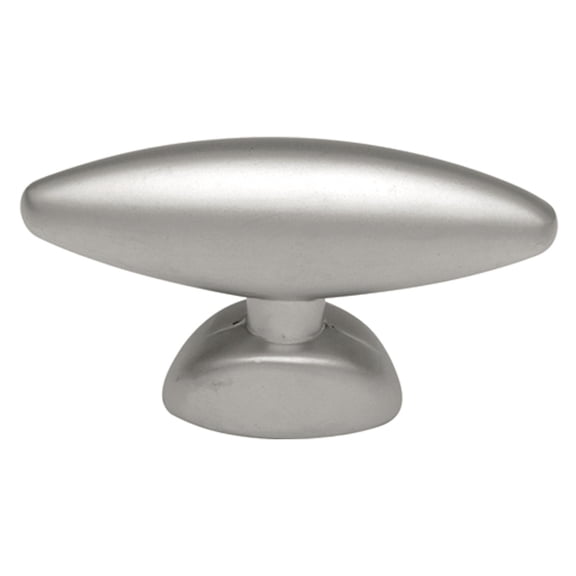 Hickory Hardware Metropolis Collection Knob, 1-9/16" X 1/2" Oval - Satin Nickel