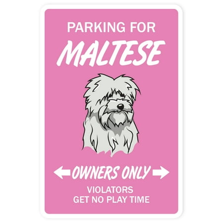 MALTESE Decal dog pet parking Decals toy vet lover breeder groomer | Indoor/Outdoor | 7