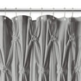 thumbnail image 3 of NixiYa Farmhouse Shower Curtain Grey Fabric Shower Curtain for Bathroom Decor Chic Style 72" x 72", 3 of 6