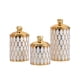 thumbnail image 1 of 3x Frascos de Almacenamiento de Alimentos con Tapa Bote de Té Versátil Reutilizable Elegante Hermético ribete blanco, 1 of 8