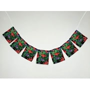 YKCG Pink Flamingo Bird Palm Leaves Tropical Fruits Pineapples Banner Bunting Garland Flag Sign for Home Family Party Decoration