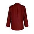 thumbnail image 4 of Hvyesh Blazer for Women Trendy Long Sleeve Button Work Office Jackets Blazer Suit Dressy Notch Lapel Open Front Solid Cardigans Coat, 4 of 5