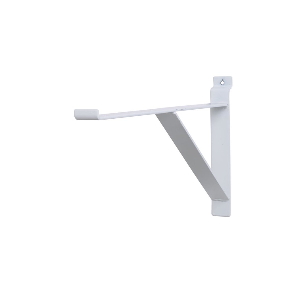 12 inch White Contemporary Shelf Bracket for Slatwall Set of 3