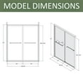 thumbnail image 2 of Aukfa 56-60"W x70" H Double Sliding Shower Door, Bypass Bathroom Sliding Door, 5/16" Tempered Glass, Chrome, 2 of 8