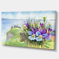 thumbnail image 2 of Spring Violet Flowers on Mountain - Floral Canvas Art Print, 2 of 3