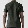 thumbnail image 5 of ohmzyzo Men's Short Sleeve T-Shirts Quick Dry Moisture Wicking Athletic Tee Tops Breathable Solid Color Tees Gym Sports Shirts for Big & Tall Army Green L, 5 of 7
