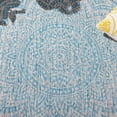 thumbnail image 5 of SAFAVIEH Courtyard Josiah Floral Medallion Indoor/Outdoor Runner Rug, Light Grey/Aqua, 2'3" x 8', 5 of 11