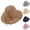 Khaki, variant on Fancifize Women Panama Straw Hats Wide Brim Breathable Sun Protection Beach Vacation Outdoor Fishing Sunshade Hat