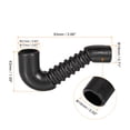 thumbnail image 2 of Uxcell Washing Machine Drain Hose, 17mm 14mm ID 93mm Length Elbow Pipe Black, 2 of 5