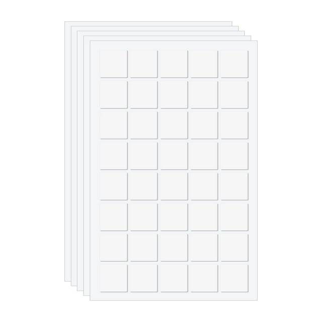 Unique Bargains 1' Double Sided Adhesive Dots, 200 Pack Clear Sticky Tack Square Mounting Putty Removable Adhesive Putty