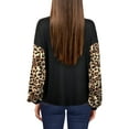 thumbnail image 3 of Sonja By Sonja Morgan Women's Jenna Leopard Sleeve Blouse, 3 of 5