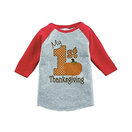 

Custom Party Shop Baby s 1st Thanksgiving Red Raglan