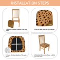 thumbnail image 4 of Sunflower Seat Covers for Dining Room Chairs Set Of 4,Stretch Printed Washable Chair Seat Cover with Elastic Ties and Button,Removable Waterproof Couch Cushion Covers, 4 of 6