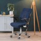 thumbnail image 2 of Stretche Cover Seat Cover For Office Chair Office Swivel Chair Swivel Chair, Dark Blue, 2 of 4