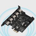 thumbnail image 4 of Converter Adapter Card,, 4.72 X 3.2 X 0.7in PCI-E To 5 Port USB3.0, Accelerate Read Hot-swapping  For PC For Computer Computer Use PC Use, 4 of 8