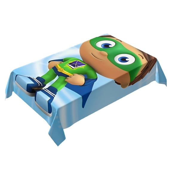 Super Why Themed Square Tablecloth 54 * 72 Inches Durable Stylish