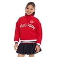 thumbnail image 3 of Hello Kitty Girls' Quarter Zip Graphic Pullover Sweatshirt with Long Sleeves, Sizes 4-12, 3 of 5