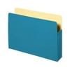 Business Source Colored Expanding File Pockets Letter - 8 1/2" x 11" Sheet Size - 3 1/2" Expansion - Blue - Recycled - 1 Each