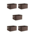 thumbnail image 2 of maskred Sac de Rangement Robuste et Durable pour un Espace Bien Organisé Boîte de Rangement Pliable avec Poignée en Coton Multifonctions Marron 5Set, 2 of 6