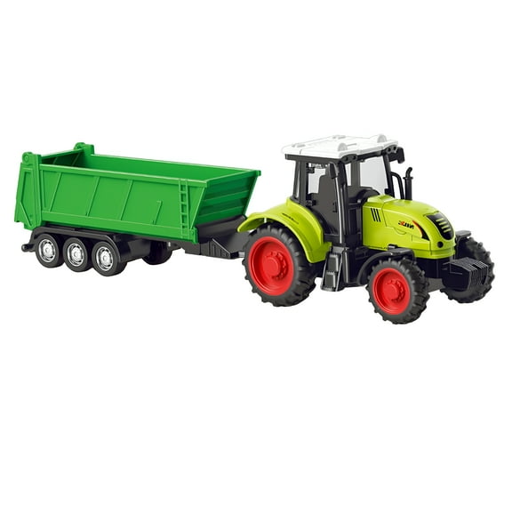 BESTSKY Farmer Tractor Toy Farming Toys Engineer Collectible Construction Truck Friction Powered for Kids Ages 3 and up Gift Transport Truck